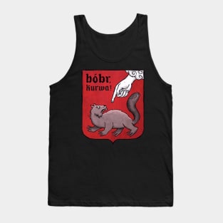 Bobr Kurwa [Polish Beaver Meme] / Polish Coat of Arms Tank Top